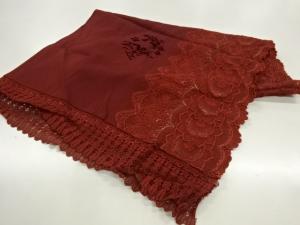 ビロードレース花鳥模様ショール